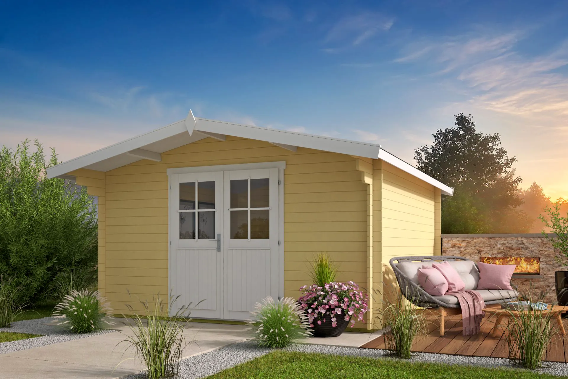 Abri de jardin Peutie peint